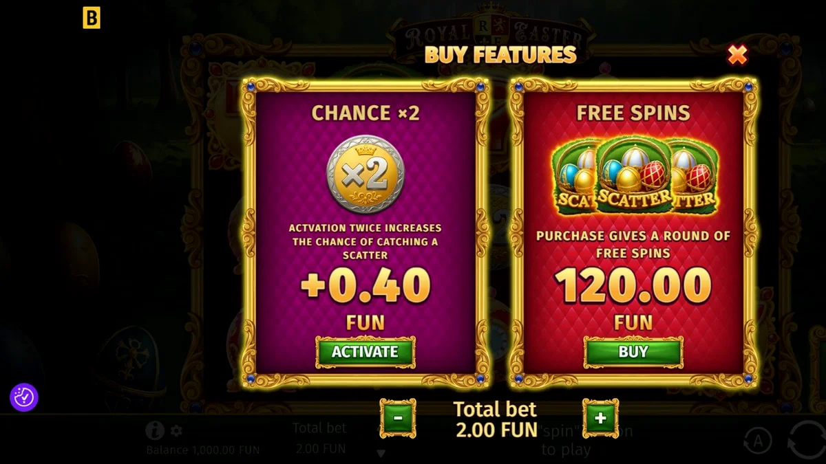 Tampilan visual slot Royal Easter dengan tema Fabergé yang mewah
